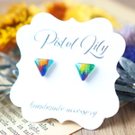No.45565 カラフル シンプル 樹脂ピアス 金属アレルギー対応 made by PISTOL LILY