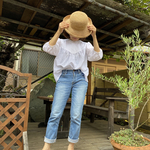 タックが可愛いブラウスS〜M