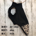 ★送料無料★イタグレ服 タンクトップ  L 黒×豹