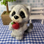 羊毛フェルト♡可愛い♡アライグマさん♪