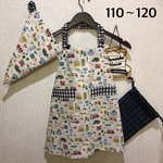 キッズ　エプロン☆ぼくのすむまち　はたらく車☆男の子110〜120