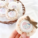 【再再々販】プレゼントにも♡ ふわふわマタニティロゼット♡ / ロゼット / マタニティマーク/ キーホルダー / シフォンロゼット / 妊娠 /マタニティ