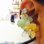 春の芽吹きイヤーカフandイヤリングorピアス2点セット