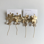 《SALE》マットゴールドフラワー(ピアス/イヤリング/花)