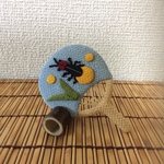 コ様オーダー品   ちりめん細工・うちわの飾り(4)