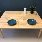 【オーダー】 ローテーブル 長方形 150cm 80cm パイン ナチュラル ねじ込み脚