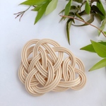 Ｎ115  籐のバレッタ♡めっちゃ編み♡natural♡夏にぴったり