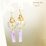 ✨再販6✨朝顔の風鈴ピアス／イヤリング