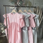 20%OFFセール KIDS パフスリーブワンピース　(グレージュ)