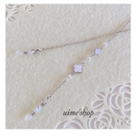 【2WAY】⋆*❁*白色お花＆SWAROVSKIの大人可愛い2WAYチェーン メガネチェーン マスクチェーン マスクネックレス
