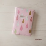 母子手帳ケース( S ) • お薬手帳 • 通帳 ケース    * Tear Rainy Drops　col. pink