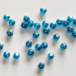 New!【チェコグラスビーズ】イングリッシュカット 3mm ラスター アイリス カプリブルー 60個