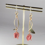 [ﾃﾞｨｯﾌﾟﾌﾗﾜｰ]✩.*˚再販×3！✩.*˚チューリップピアス/イヤリング(チェリーレッド)