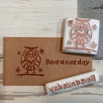 Have a nice day!!   北欧風フクロウはんこ