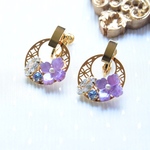 紫陽花のビジュー　イヤリング・ピアス