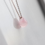 Pink：波動玉®（SUS316Lステンレス（ピンクゴールド：18Kメッキ）チェーン）【現品一点物・価格据置】2