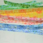 花とクローバーのマスキングテープ　パステルアートによるイラスト　剥離タイプ