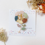 【再販】レトロカラフルなお花刺繍ブローチ【受注製作】