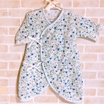 ✳︎ベビーふんわりコンビ肌着✳︎ダブルガーゼ✳︎フルリールブルー