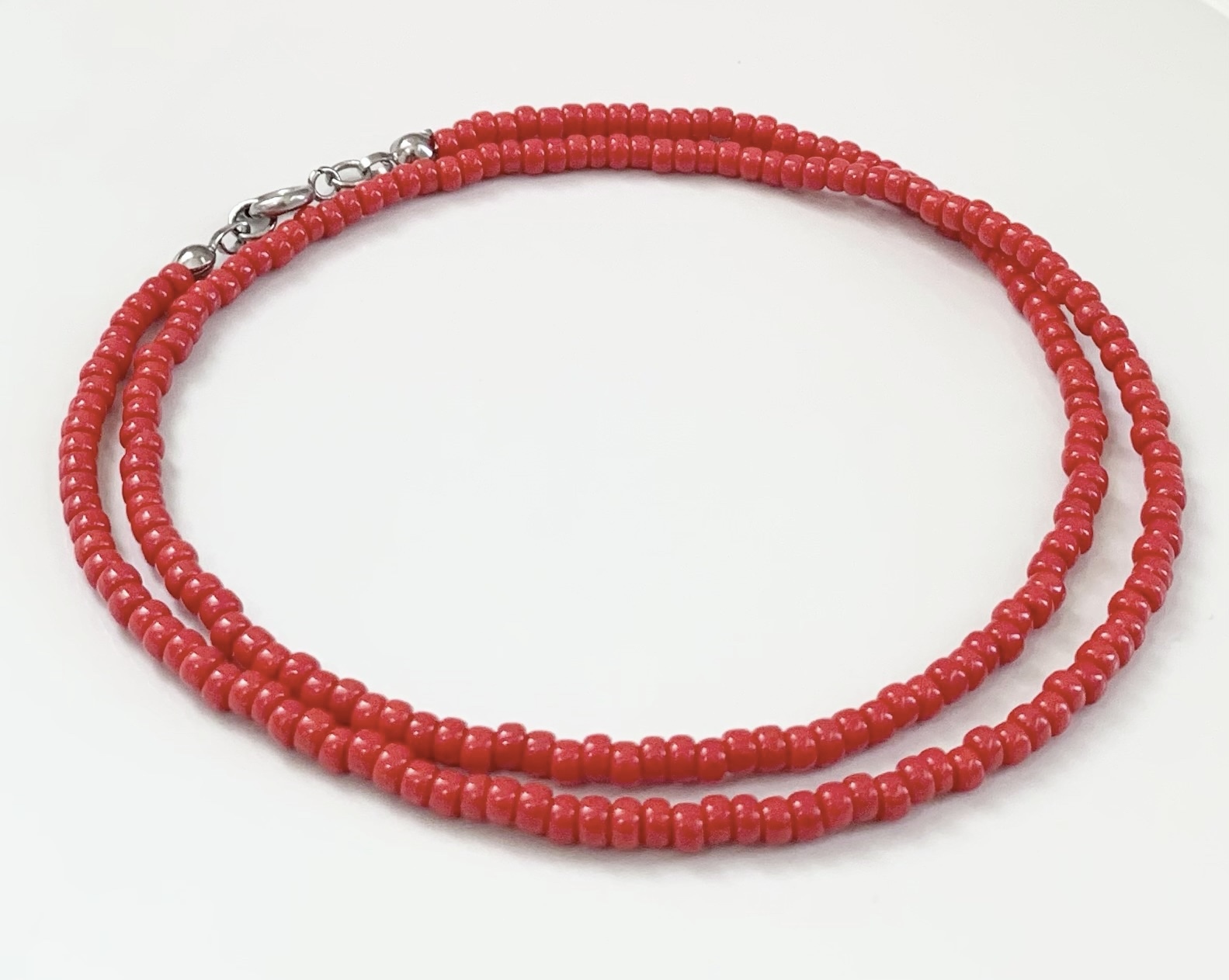 BOHO スタイル　アニマル　ビーズネックレス　フェティッシュ　レッド BOHO スタイル アニマル ビーズネックレス フェティッシュ レッド