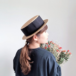【石田製帽×ELLIE、送0】細麦ショートキャノチェ(ブラック)