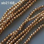 ヘマタイト ピンクゴールドメッキ 多面カット 2ミリ 連 sb2168