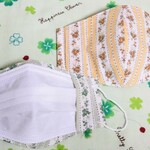 お得な2色組❁⃘*.ﾟ レトロ可愛い花柄の不織布マスクカバー❁❁