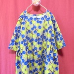 北欧テイスト ゆるふわワンピース blue