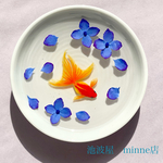 小皿で泳ぐ金魚　紫陽花　　インテリア雑貨　ミニチュア