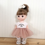 ロゴTチュールワンピース♡メルちゃんソランちゃん服ハンドメイド