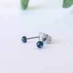 ロンドンブルートパーズ×シルバー　シンプルスタッドピアス