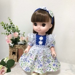 ソランちゃんメルちゃんボタニカルブルーワンピース