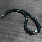 frost onyx&crystal bonji arabesque necklace