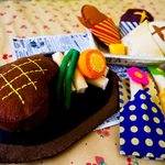 フェルトおままごとセット+*ステーキセット