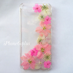 ピンクの押し花 詰め合わせ iPhoneケース 6plus