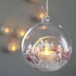 期間限定20％off＊吊り下げる灯りと花 ハンギングキャンドル pink