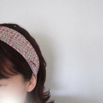 新作★リバティタナローン＜SleepingRose＞ピンクゆるターバン★ヘアバンド