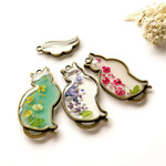 【遺骨・遺毛アクセサリー】ネコと翼　 C-025