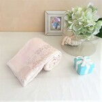 今回のみ*８重ガーゼマフラーフェイスタオル*リーフと紫陽花*あじさい*リーフ*葉っぱ*大人色の優しい色*お布団ガーゼ*汗拭き*ご希望の場合はお知らせ下さいませ