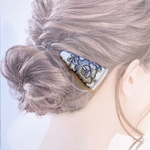 インド刺繍リボン パッチンピン ヘアピン