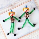 1点のみ⭐ピエロとビーズのピアス