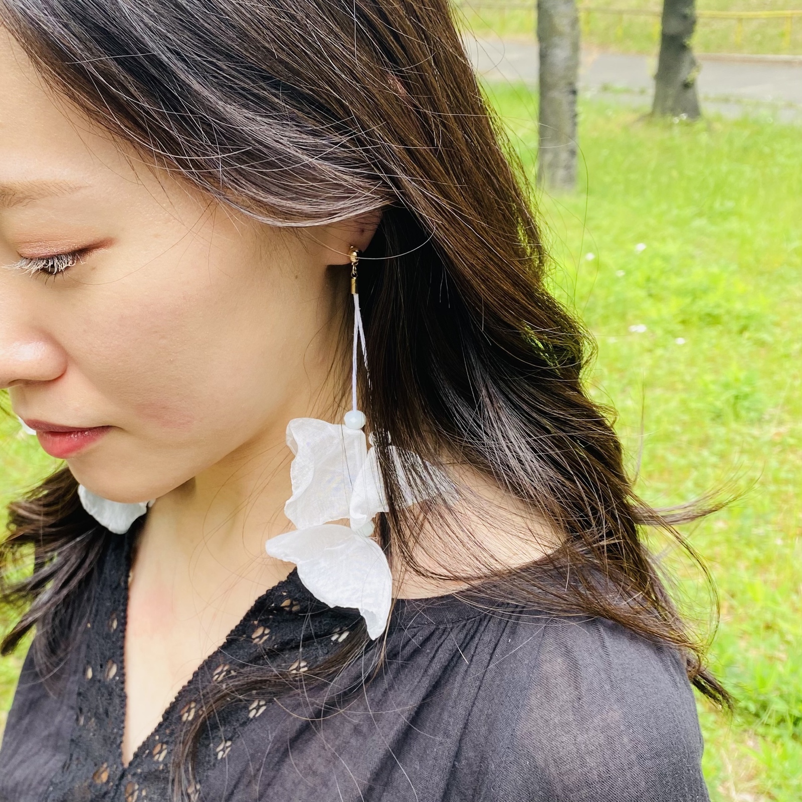 シフォンフラワーピアス/イヤリング】再入荷 - Sister | minne byGMO 