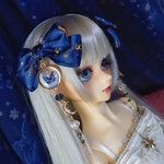 ♡おリボン髪飾り Midnight♡1/4～1/3ドール向けサイズ ※ドール用アクセ
