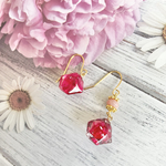 [2周年記念SALE]薔薇氷mini リトルウッズ アシメピアス/イヤリング レッド