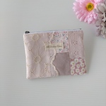 (6/18  New)Pink patchwork・大人可愛いマルチなフラットポーチＳサイズ