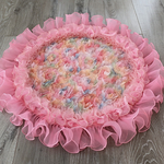 ピンクRoseカフェマット✨犬用　円形（直径58ｾﾝﾁ程）