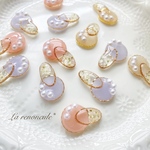 circle×oval⚘⚘⚘小さな夏の耳飾り❁ラベンダー