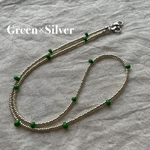 再販　ラスト2点　完売後再販予定なし🌳Green×Silverマスクチェーン(2way)🌳