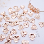 【30個】一つ穴メタルフラワー　花　小花　ゴールド　アジサイ　プチプラ　ビーズ　ミニ