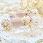 flower & butterfly Valetta                                       お花と蝶のバレッタ　　　　　ピンク＆ペールイエロー